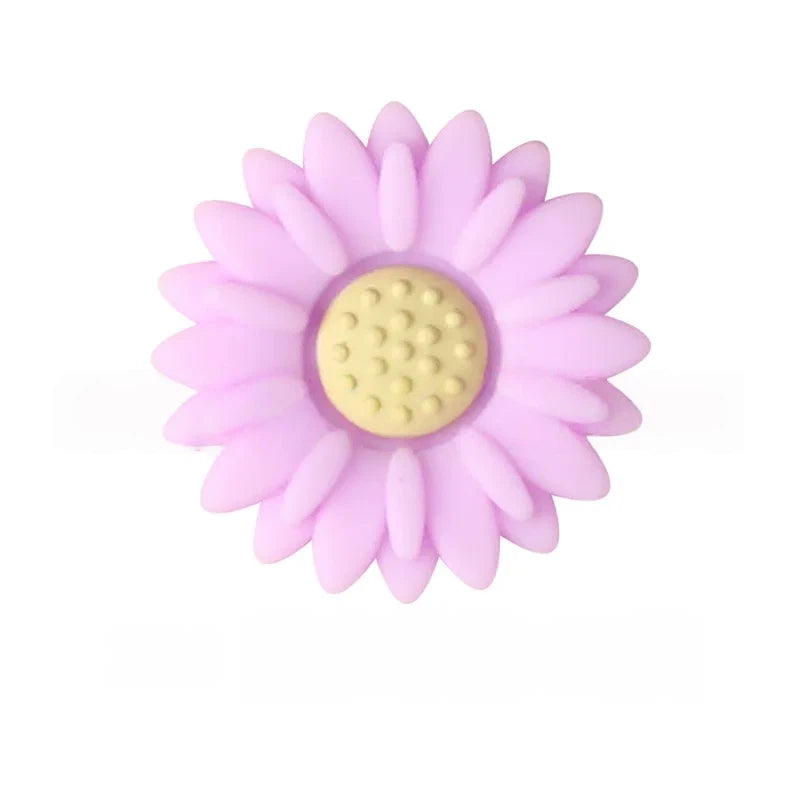 Flatback Little Daisy Silicone Focal Beads for DIY Pens Keychains