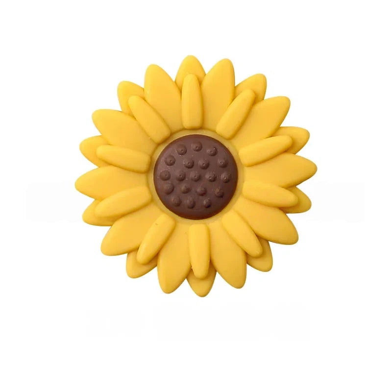 Flatback Little Daisy Silicone Focal Beads for DIY Pens Keychains