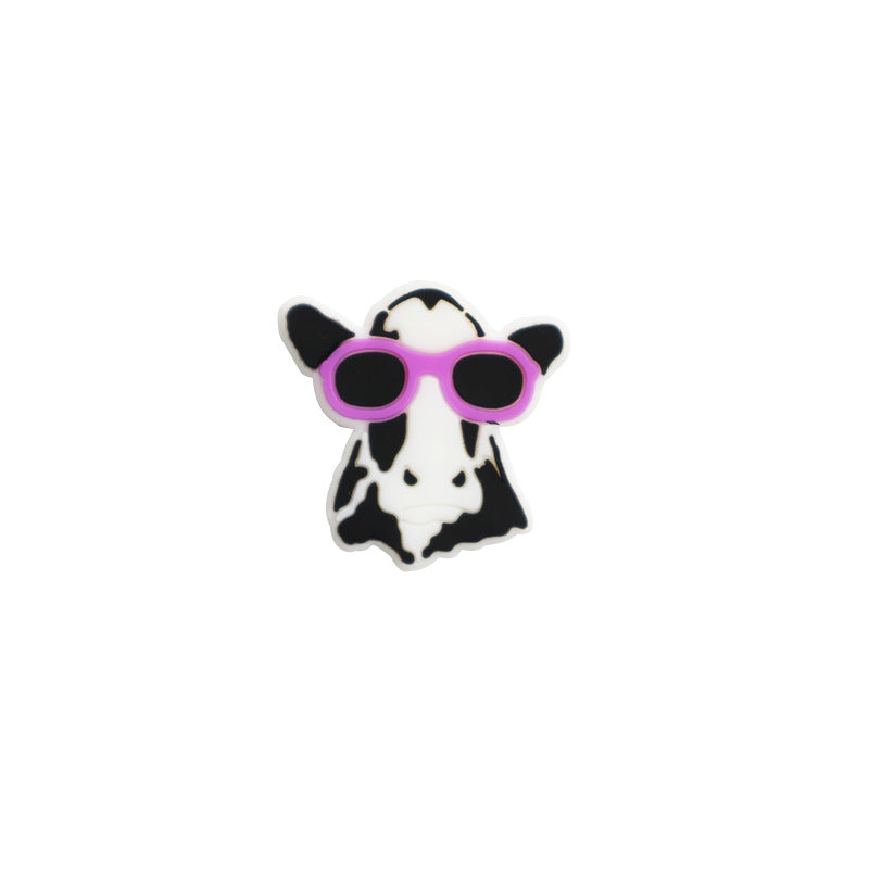Silicone Cartoon Cow Loose Beads-10PCS