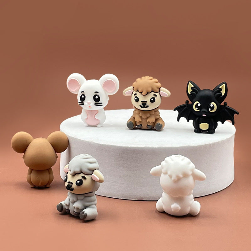 Wholesale 3D Cartoon Animal Silicone Beads-10PCS