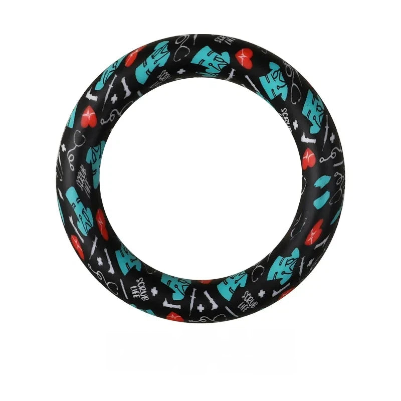 65MM Circular Ring Silicone Focal Beads for DIY Pens Keychains