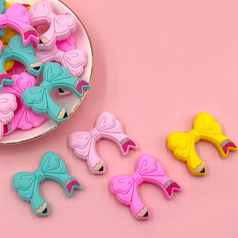 Focus Silicone Bow Beads-10PCS
