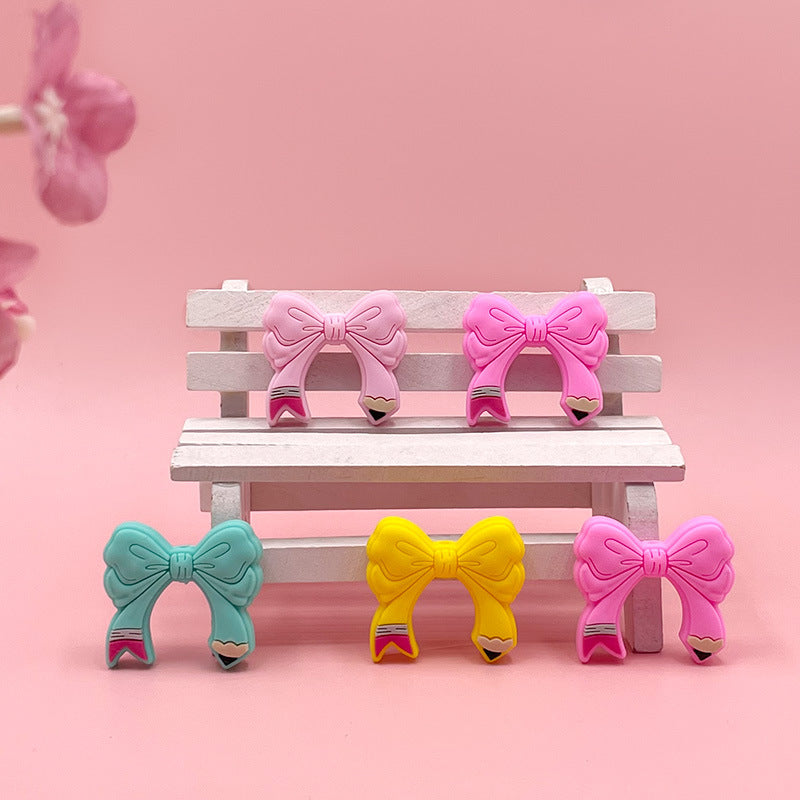 Focus Silicone Bow Beads-10PCS
