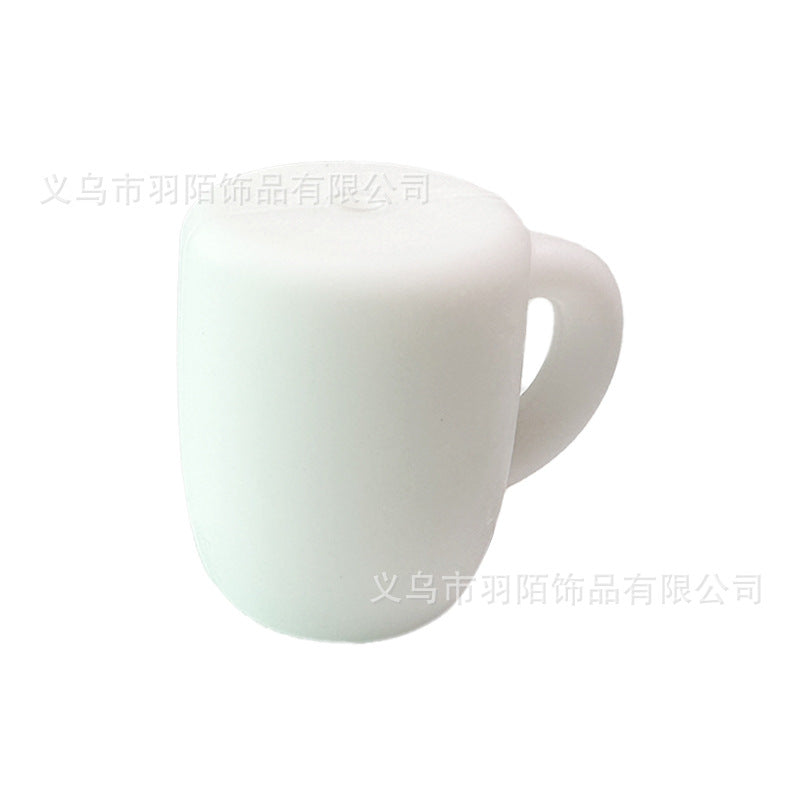 Water Cup Solid Color Silicone Beads-10PCS
