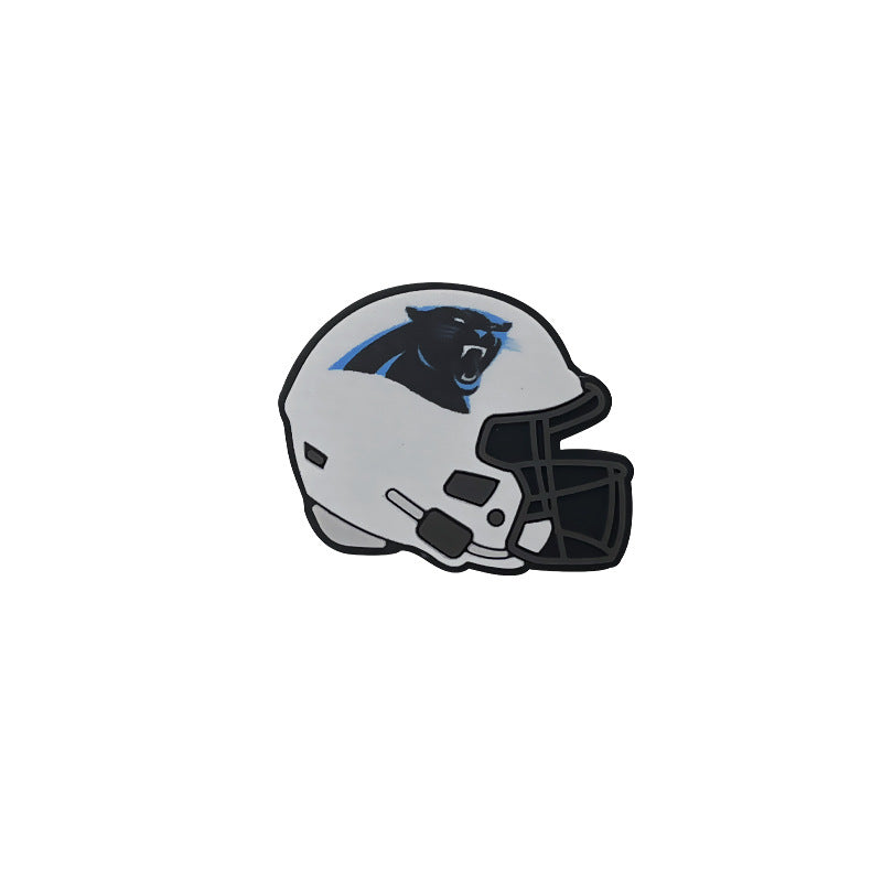Football Team Printed Helmet NFL Dropping Glue DIY Silicone Creative Handmade Beads-10PCS