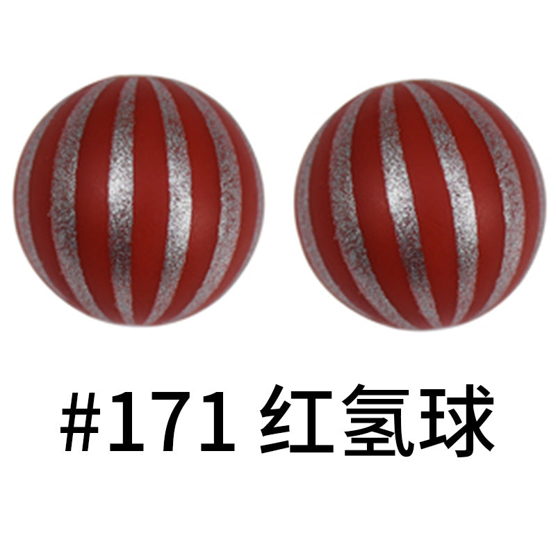 16mm Print Silicone Beads Colorful Silicone Water Transfer Beads-50PCS