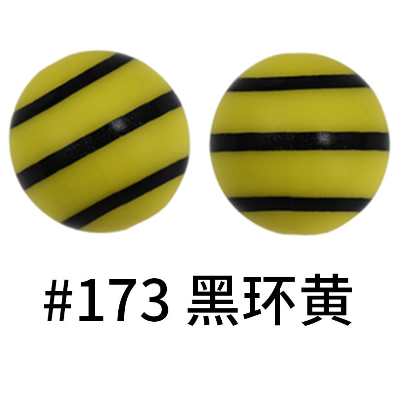 16mm Print Silicone Beads Colorful Silicone Water Transfer Beads-50PCS