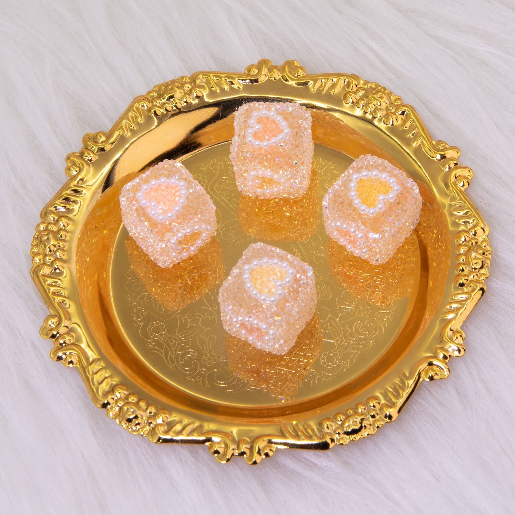 Sugar Cube Love Acrylic Multi-faceted Love Beads-5PCS