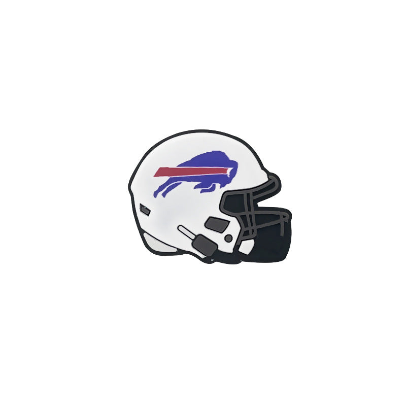 Football Team Printed Helmet NFL Dropping Glue DIY Silicone Creative Handmade Beads-10PCS