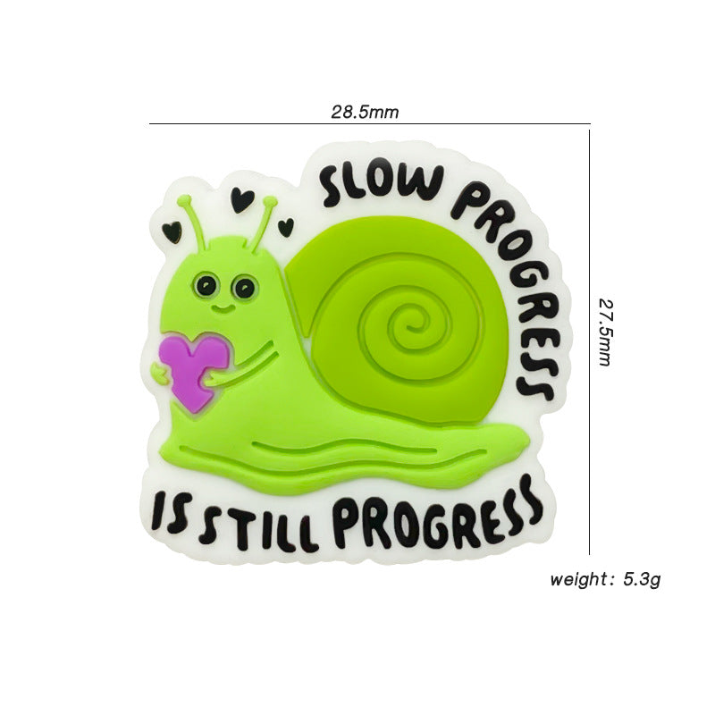 Snail Animal Cartoon Cute Silicone Beads-10PCS