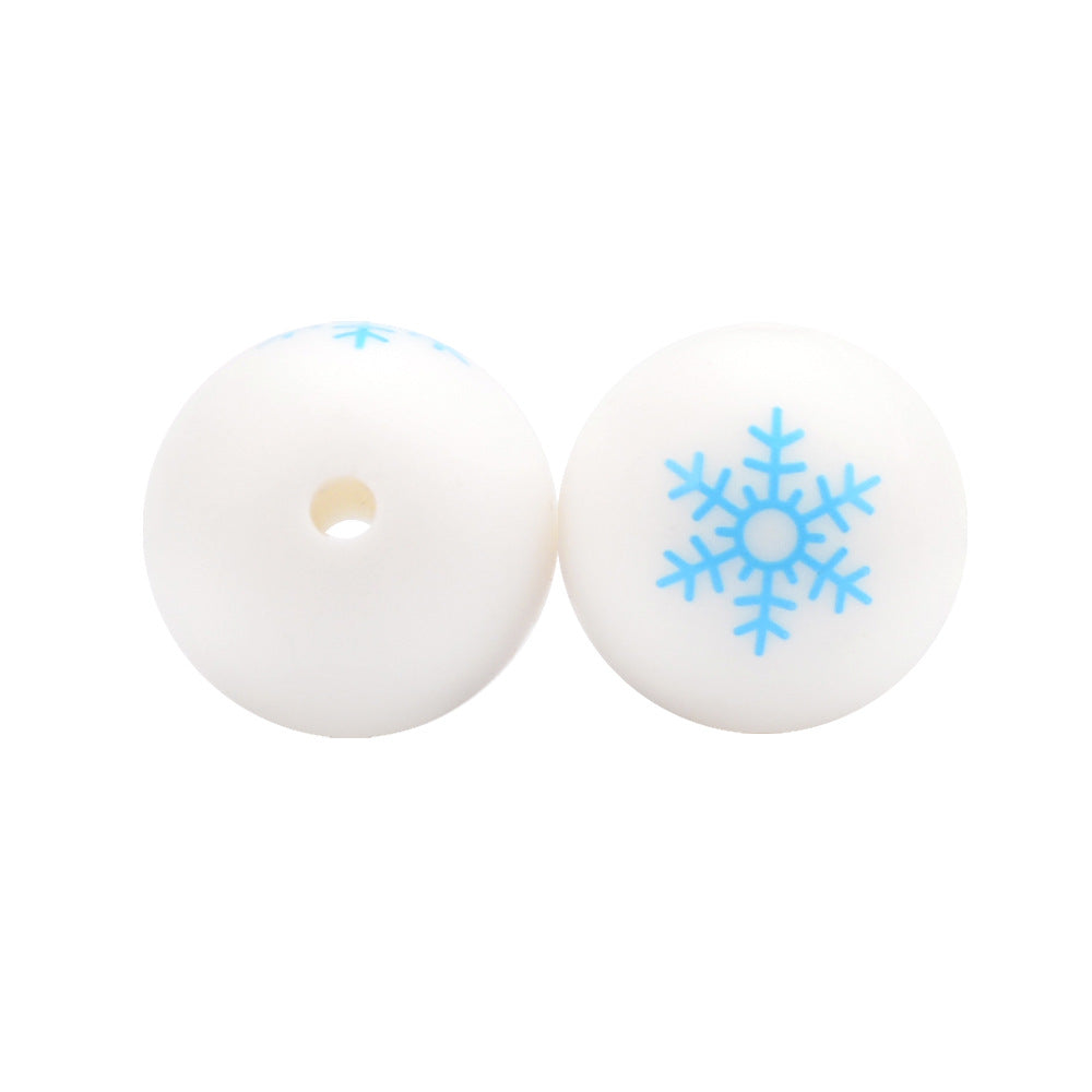 Silicone Christmas Theme Beads-50PCS