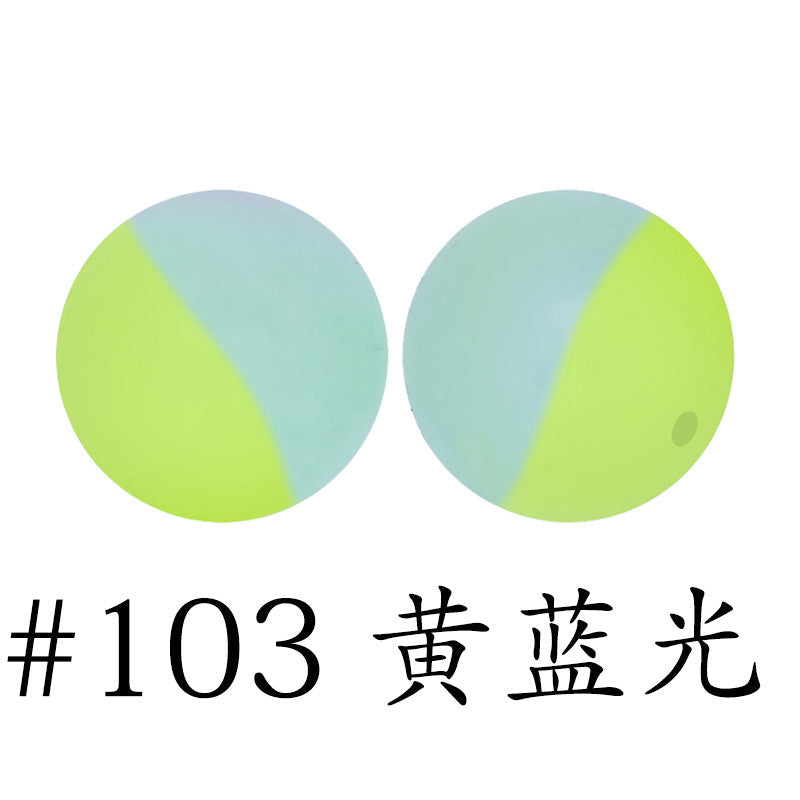 16mm Print Silicone Beads Colorful Silicone Water Transfer Beads-50PCS