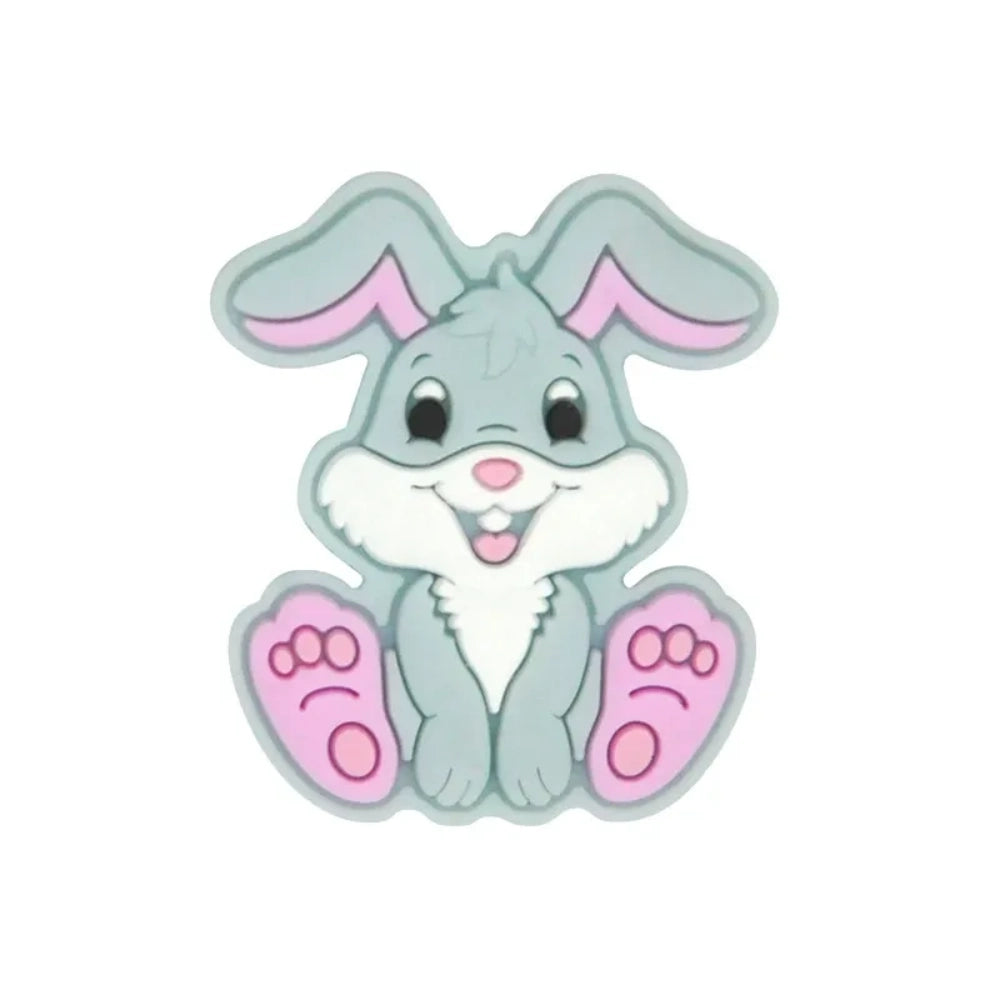 Flatback Rabbit Silicone Focal Bead | Beadable Pens Keychains Badge