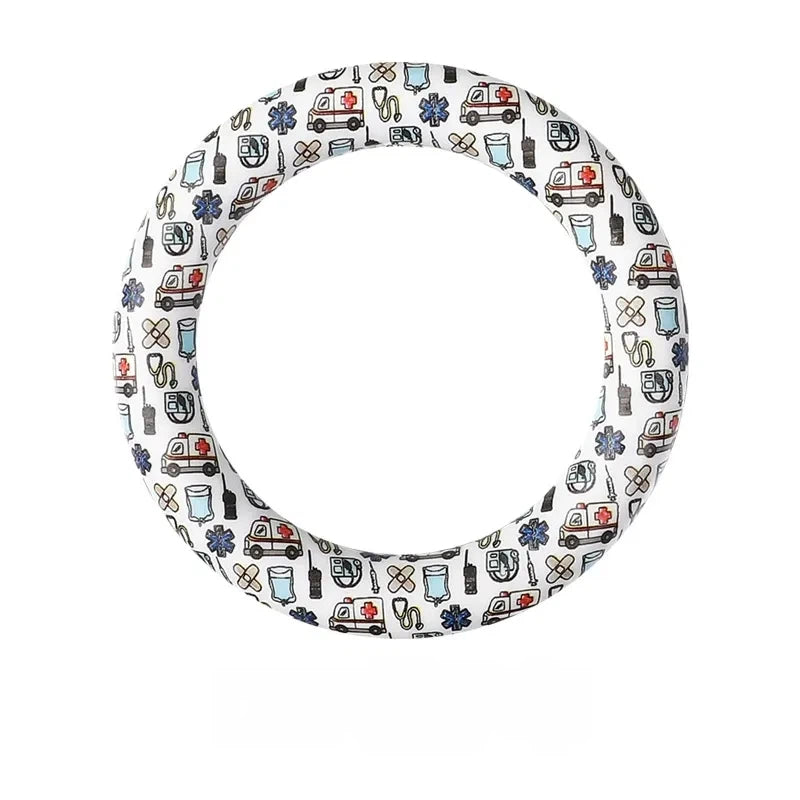 65MM Circular Ring Silicone Focal Beads for DIY Pens Keychains