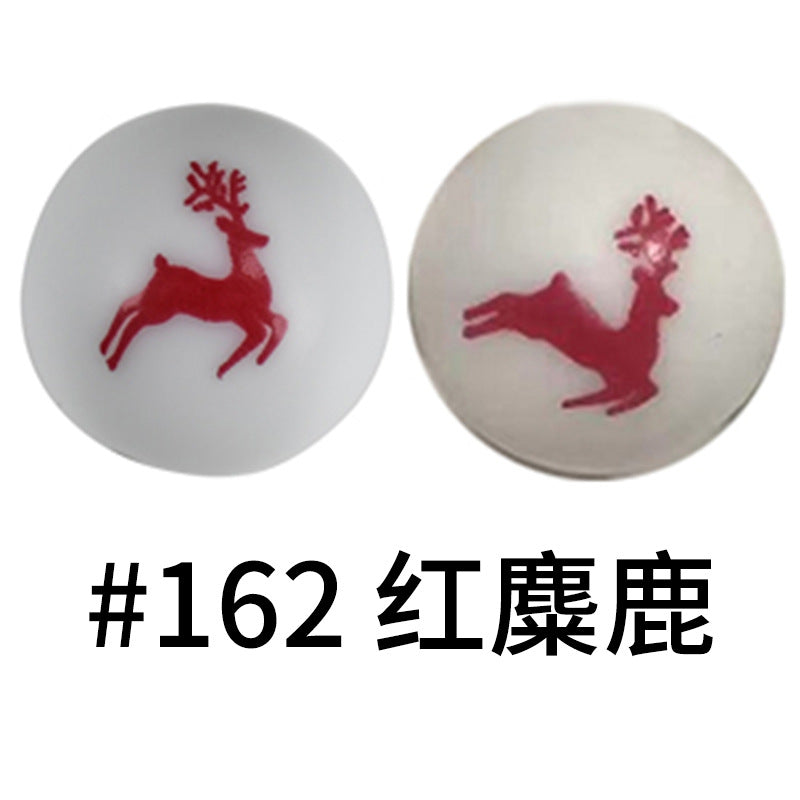 Print Silicone Beads Colorful Silicone Water Transfer Beads 16mm-50PCS