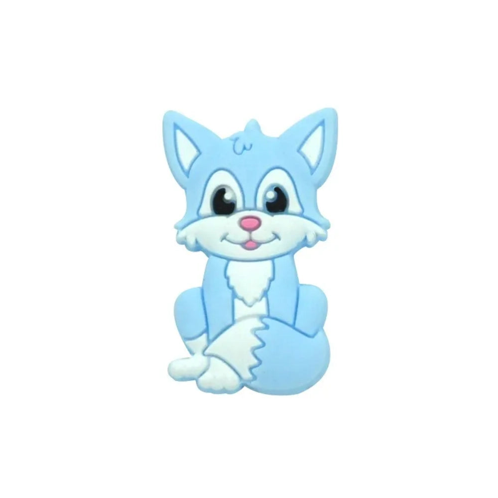 Flatback Fox Silicone Focal Bead | Beadable Pens Keychains Badge