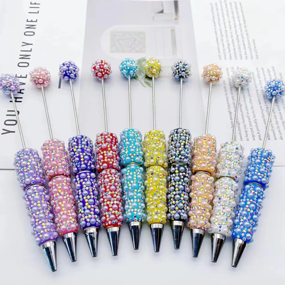 Diamonds and Pearls Creative Bead Piercing DIY Ballpoint Pen