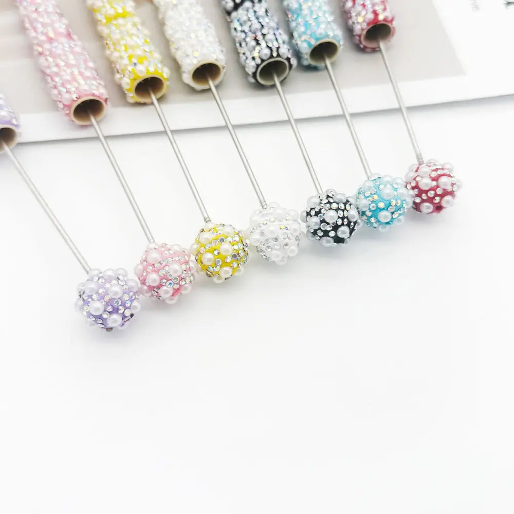 Diamonds and Pearls Creative Bead Piercing DIY Ballpoint Pen