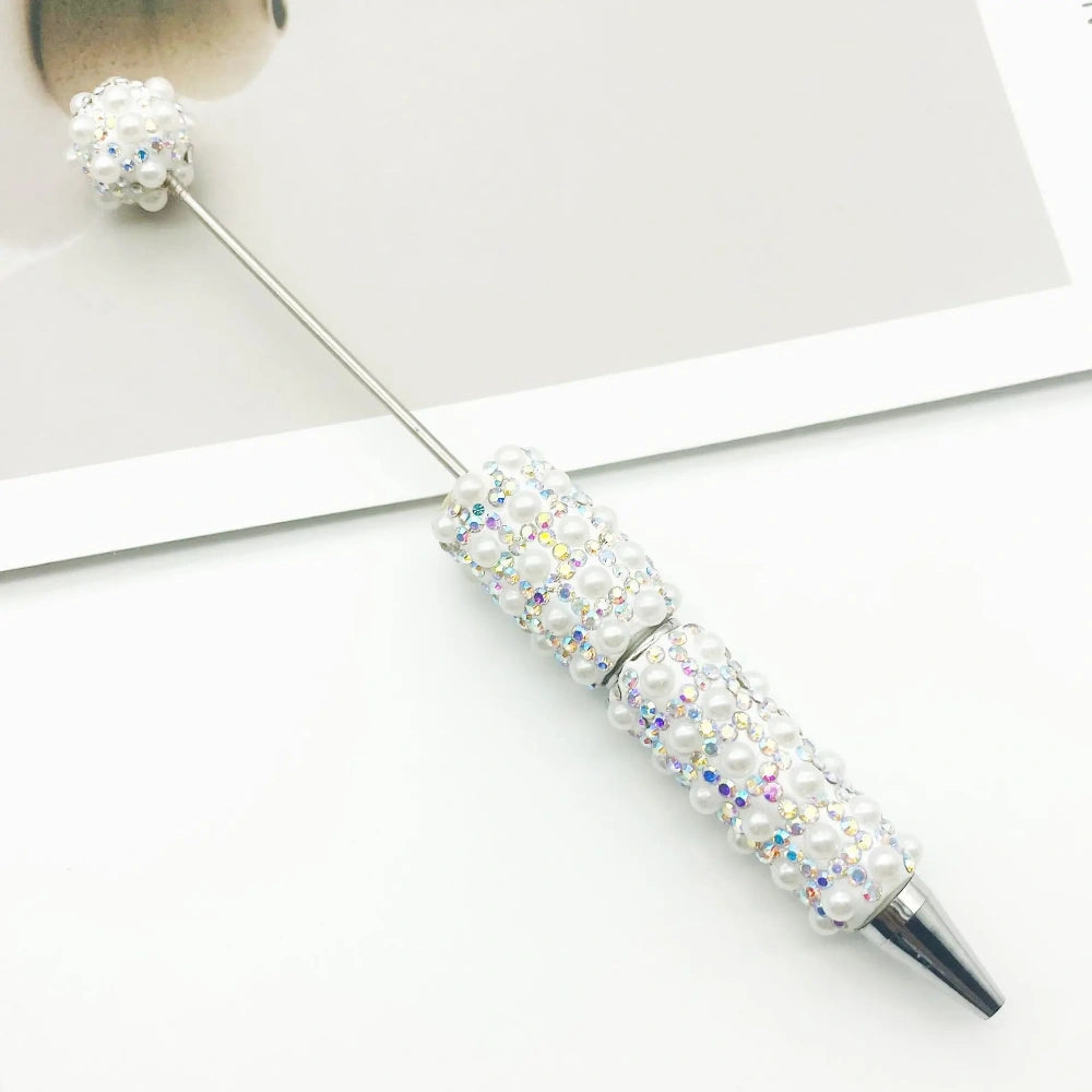 Diamonds and Pearls Creative Bead Piercing DIY Ballpoint Pen