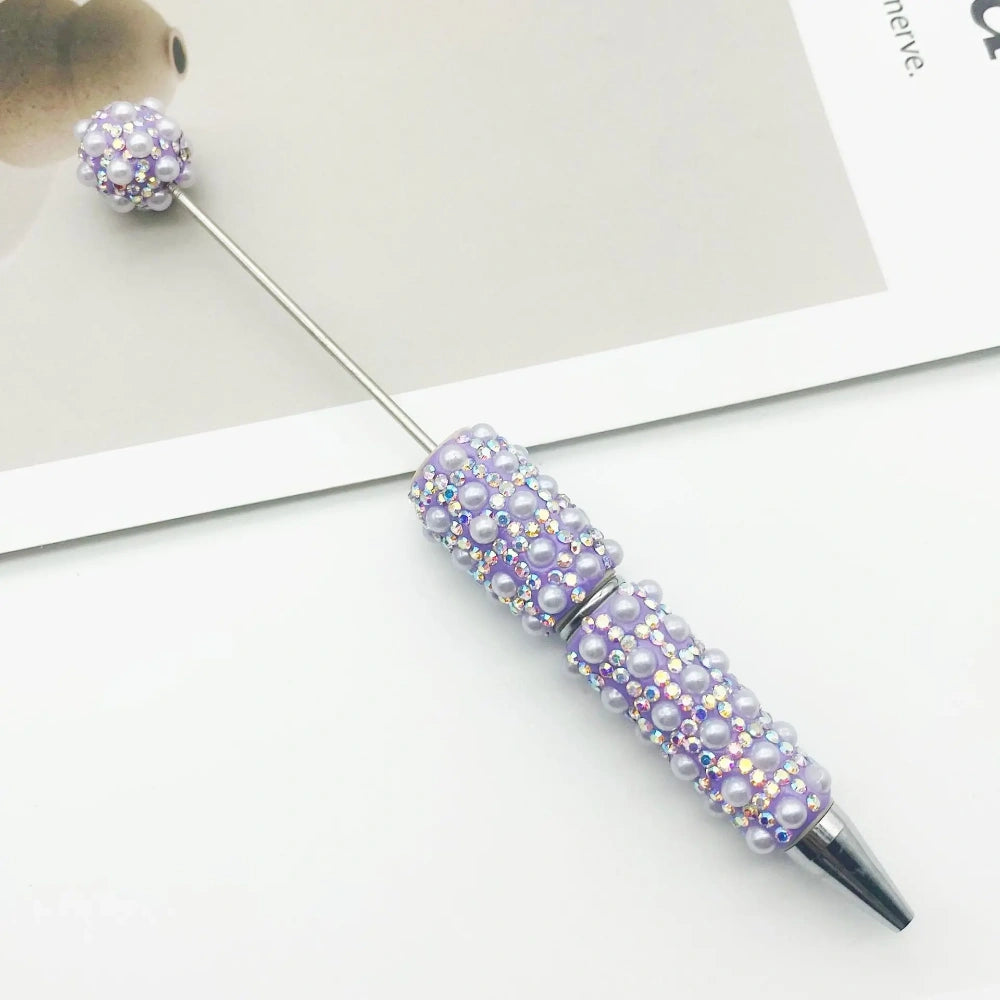 Diamonds and Pearls Creative Bead Piercing DIY Ballpoint Pen