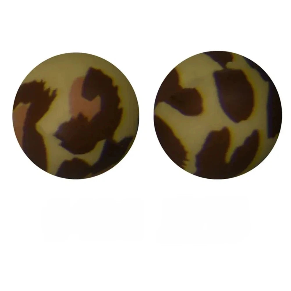 15mm Shadow Puppet Printed Silicone Bead for DIY Pens Keychains