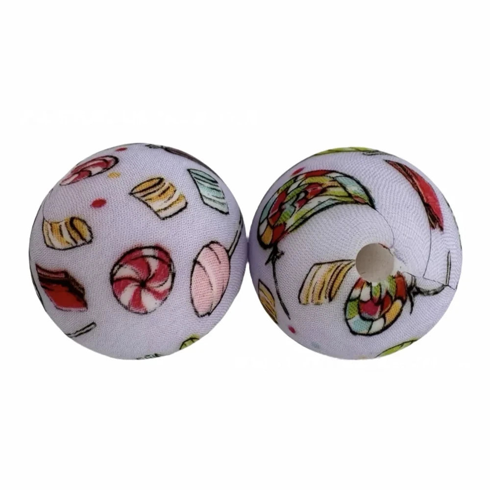 15mm Candy Printed Silicone Bead for DIY Bracelets Keychains