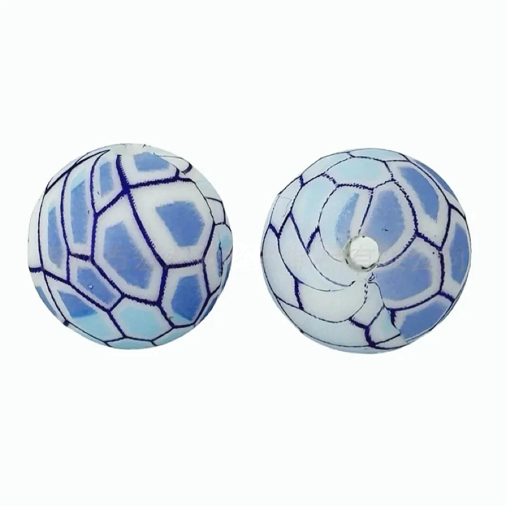 15mm Snakeskin Pattern Printed Silicone Bead for DIY Bracelet Pens