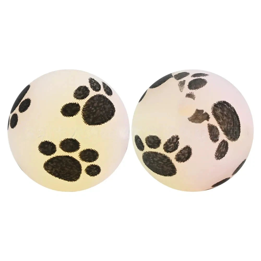 15mm Dog Paw Printed Silicone Bead for DIY Keychains Pens