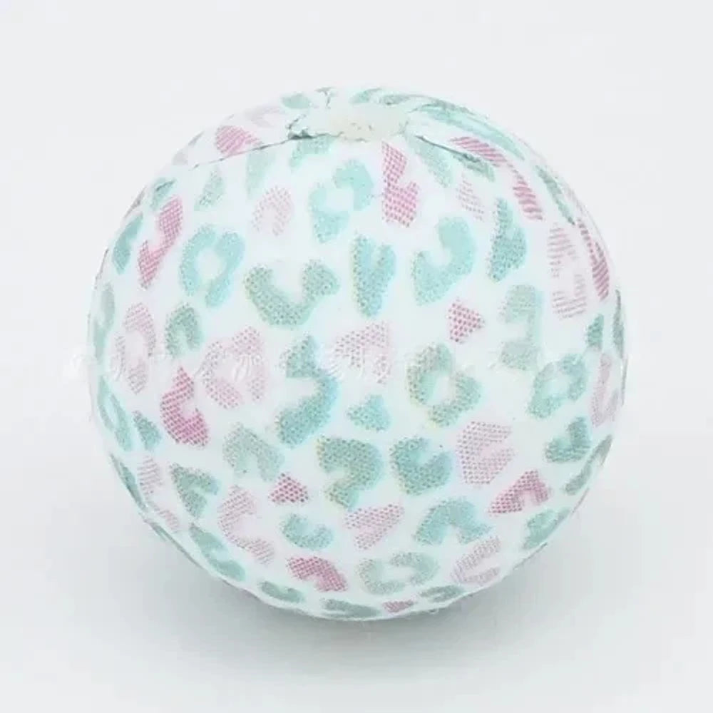 15mm Green and Pink Leopard Printed Silicone Bead for DIY Pens Bracelets Keychains