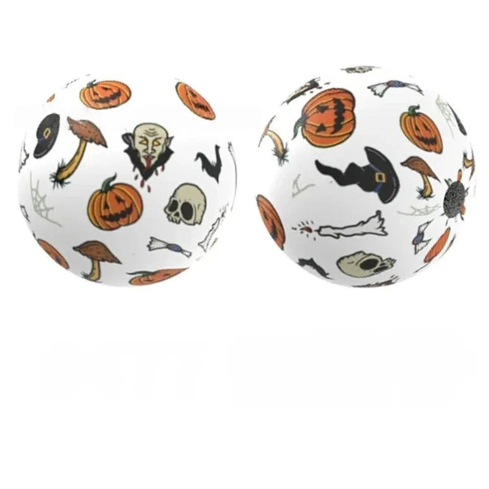 15mm Halloween Printed Silicone Bead for DIY Bracelet Pen