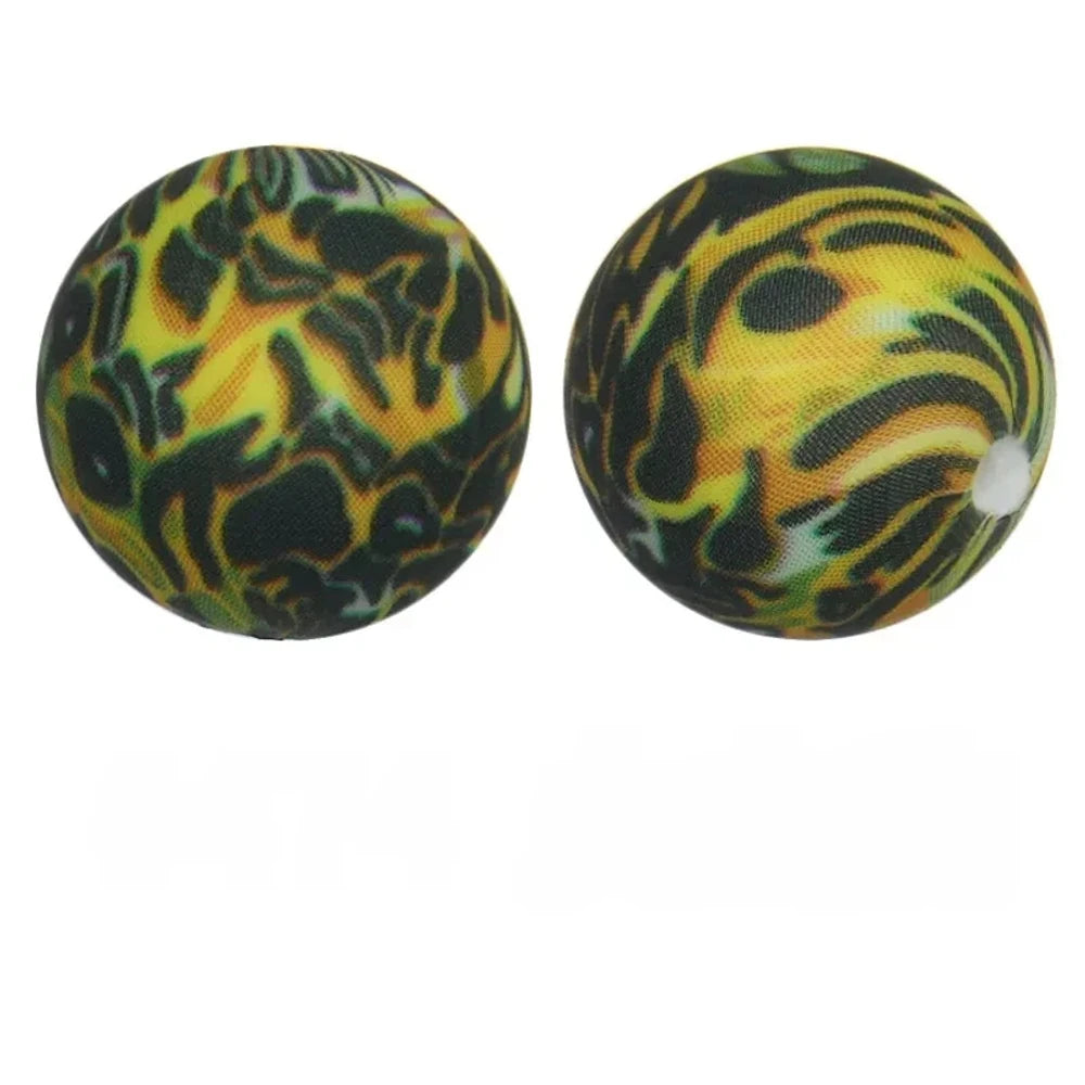 15mm Leopard Printed Silicone Bead for DIY Bracelet Pen