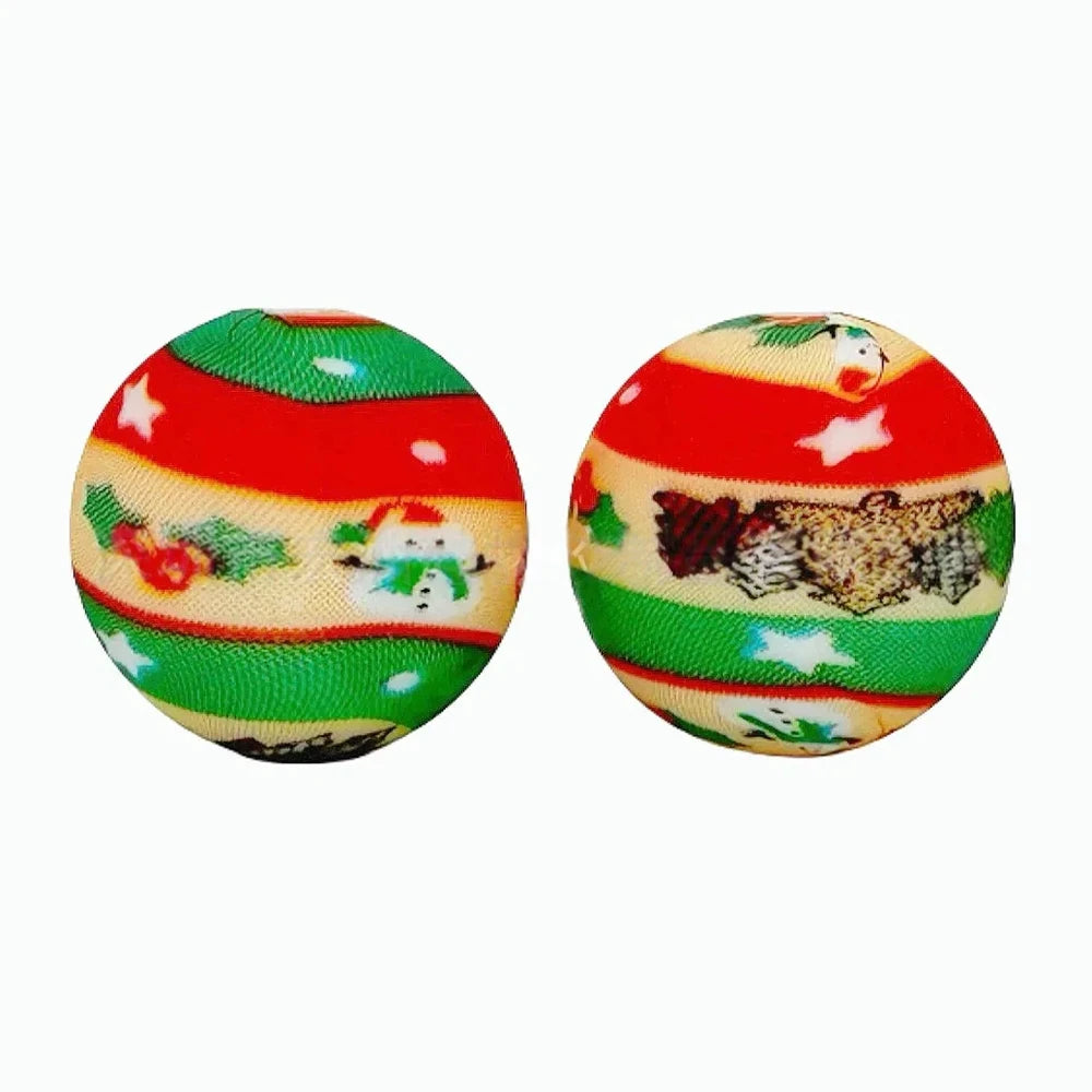 15mm Christmas Tree Snowman Printed Silicone Bead for DIY Bracelet Pens