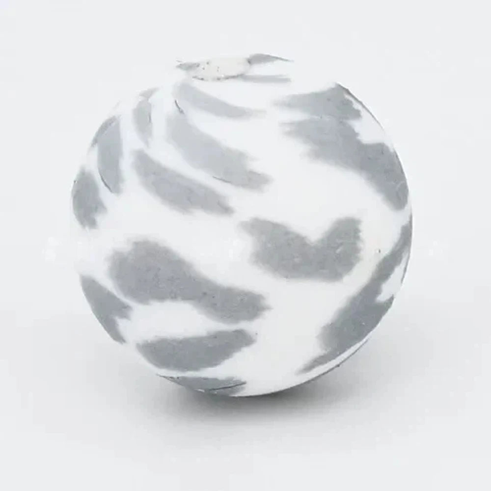 15mm Gray Leopard Printed Silicone Bead for DIY Keychains Pens