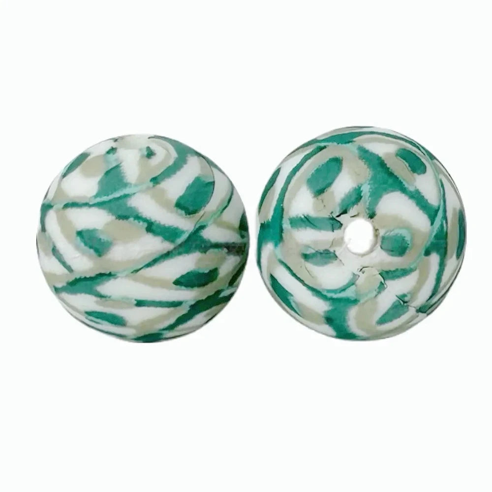 15mm Printed Silicone Bead for DIY Pens Keychains 015