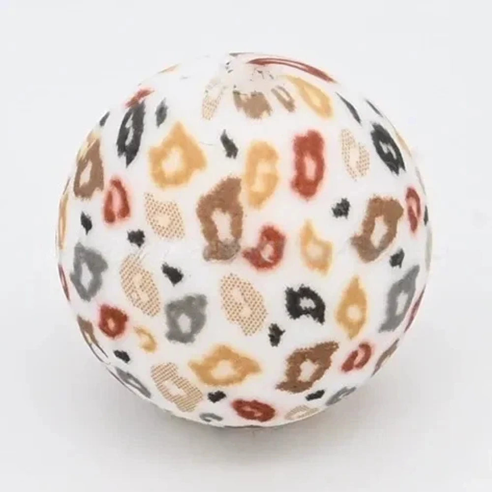 15mm Colorful Leopard Printed Silicone Bead for DIY Keychains Pens