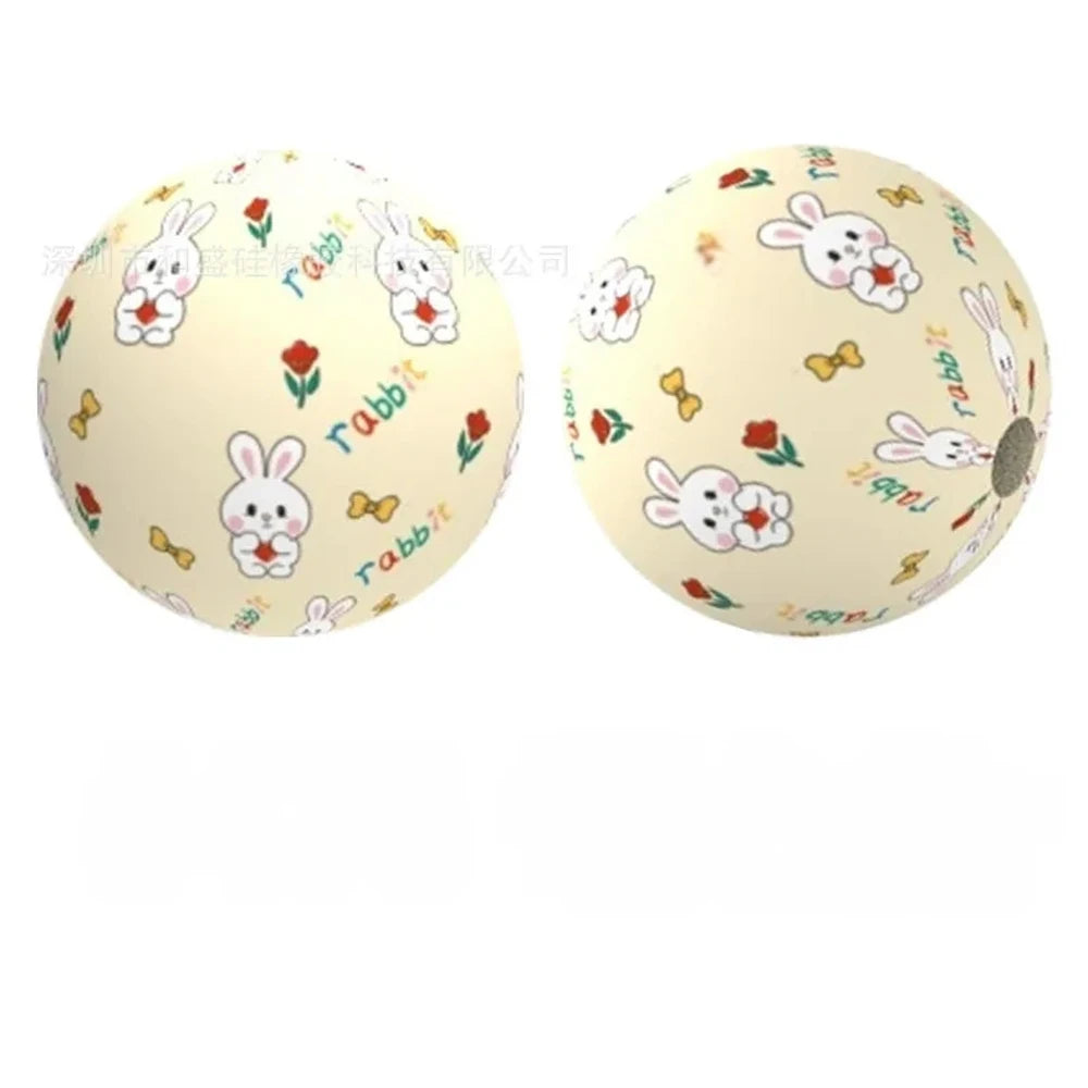 15mm Bunny Printed Silicone Bead for DIY Bracelet Pen