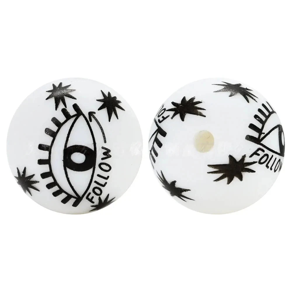 15mm Eyes Printed Silicone Bead for DIY Pens Keychains