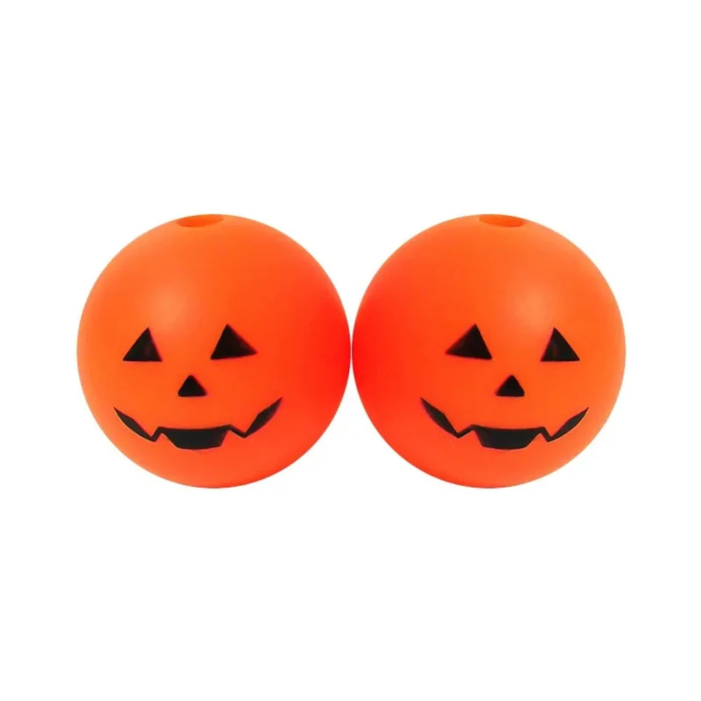 15mm Halloween Pumpkin Printed Silicone Bead for DIY Keychains Pens