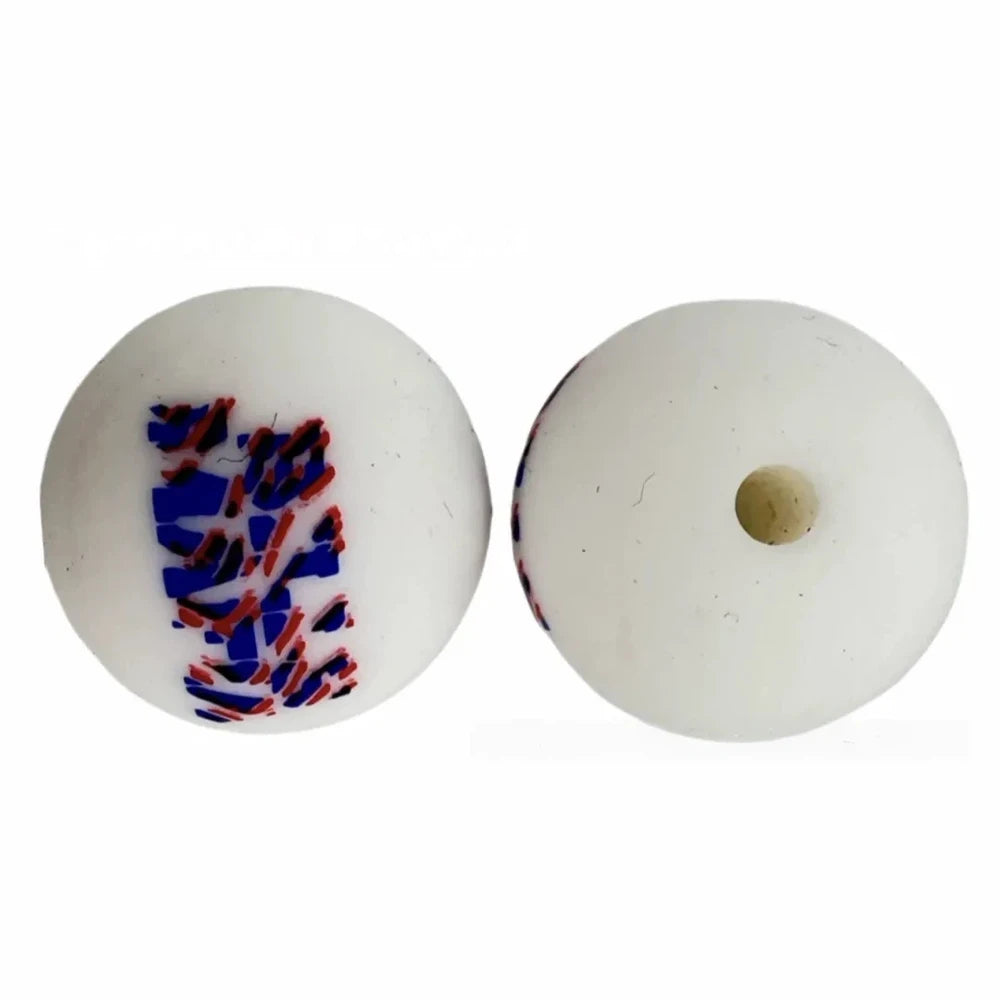 15mm Printed Silicone Bead for DIY Bracelets Keychains 020