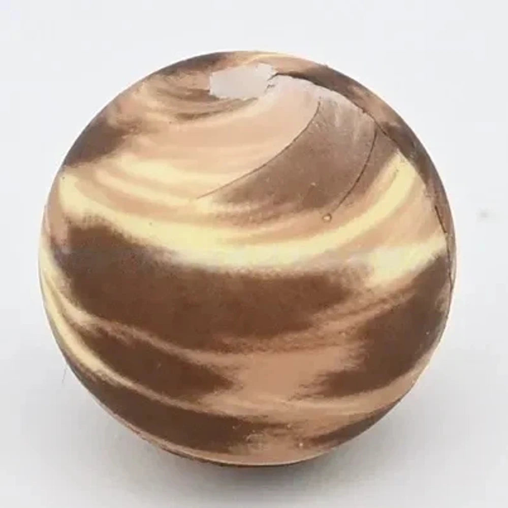 15mm Brown Pattern Printed Silicone Bead for DIY Keychains Pens