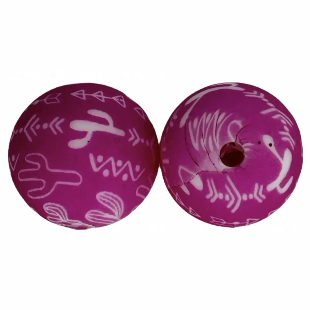 15mm Cactus Printed Silicone Bead for DIY Bracelets Keychains