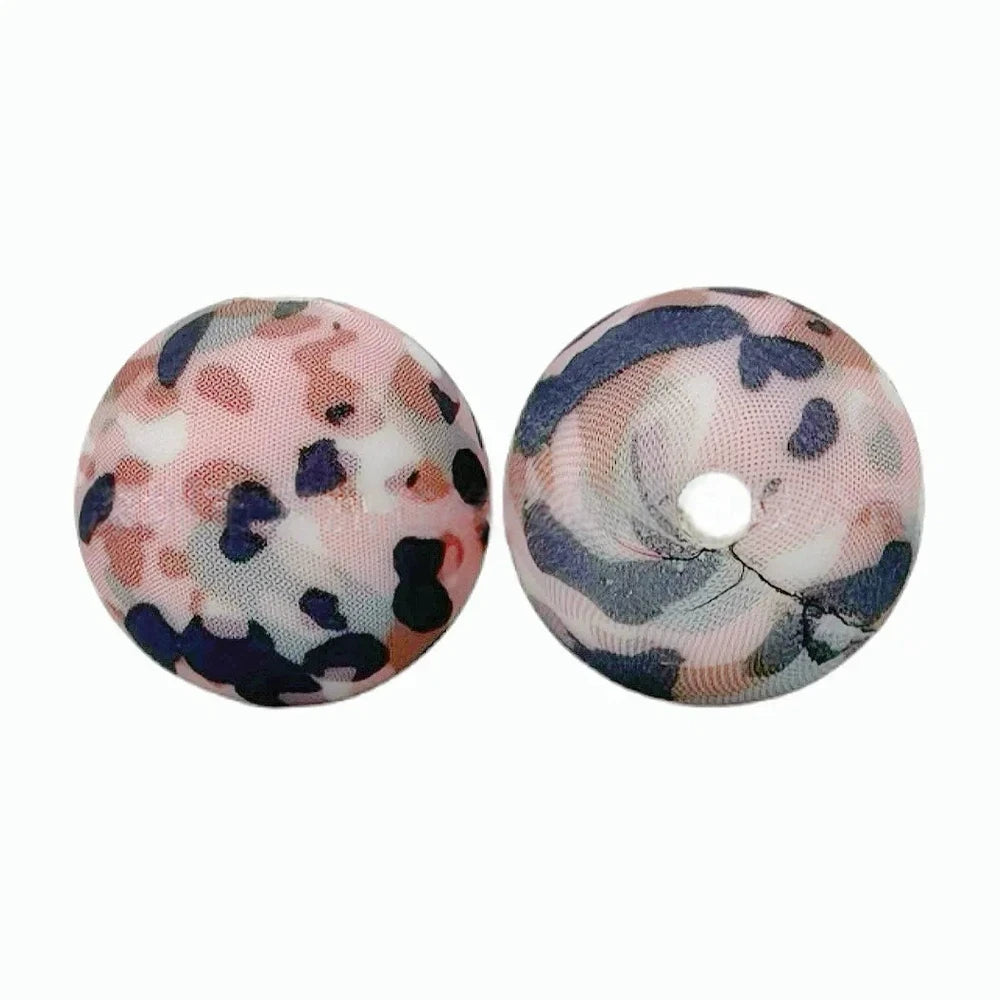 15mm Camo Printed Silicone Bead for DIY Pens Keychain