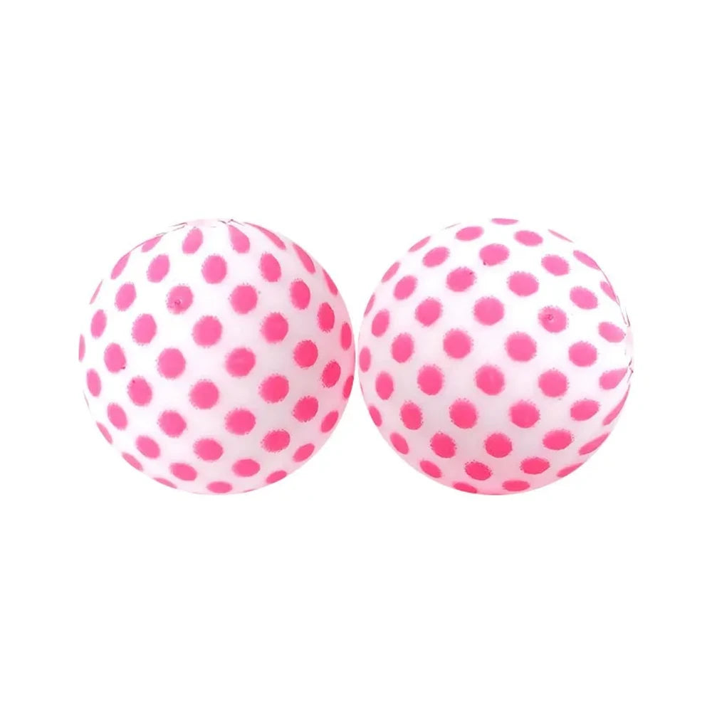 15mm Pink Dots Printed Silicone Bead for DIY Bracelet