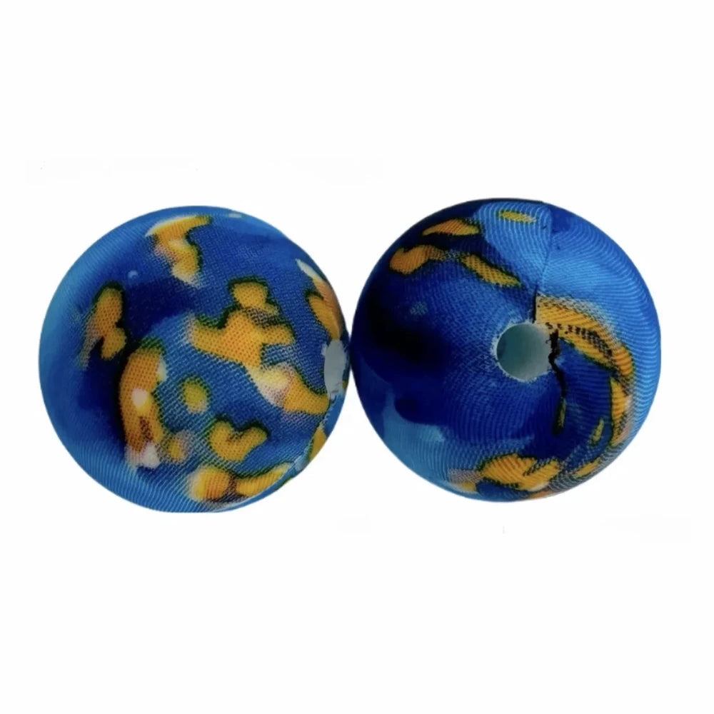 15mm Ocean Printed Silicone Bead for DIY Bracelets Pens