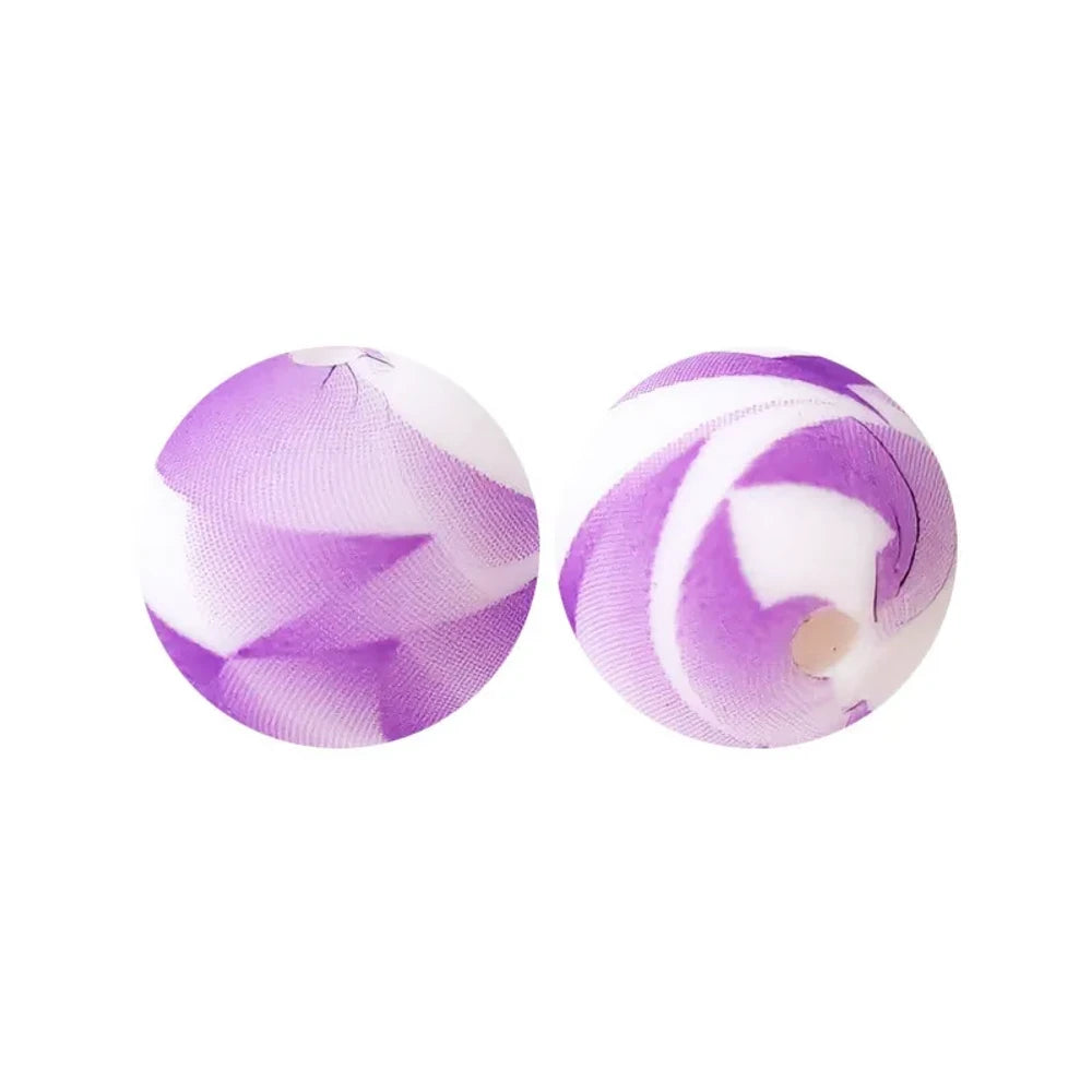 15mm Purple Printed Silicone Bead for DIY Pens Bracelets