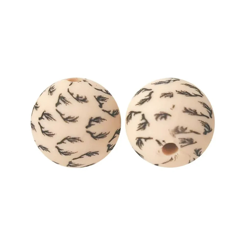 15mm Antlers Printed Silicone Bead for DIY Pens Bracelets