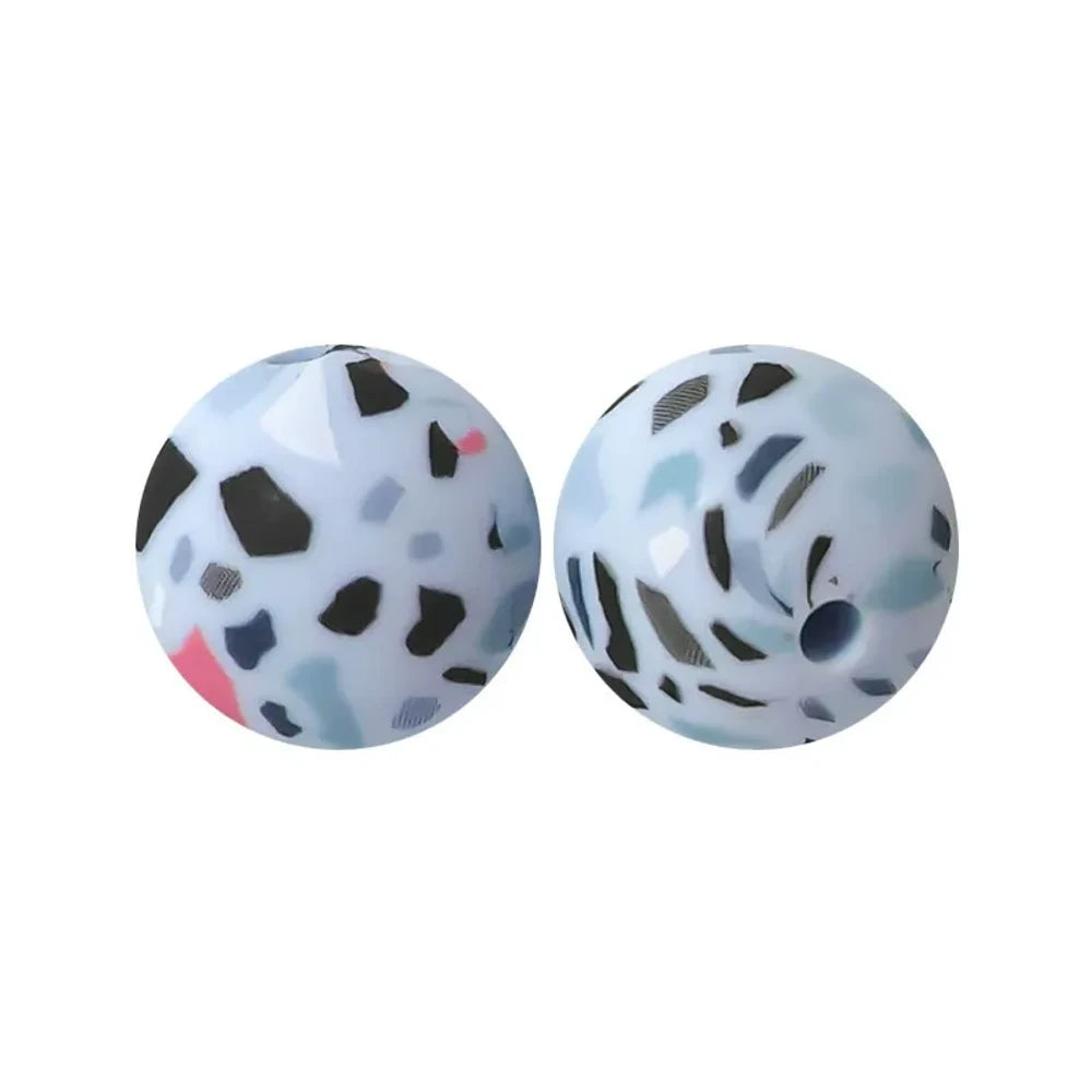 15mm Camo Printed Silicone Bead for DIY Pens Keychains