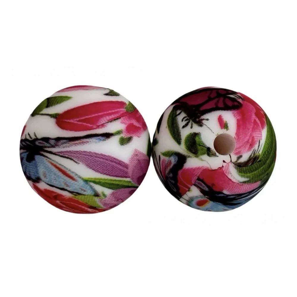 15mm Butterfly and Flower Silicone Bead for DIY Pens Bracelets