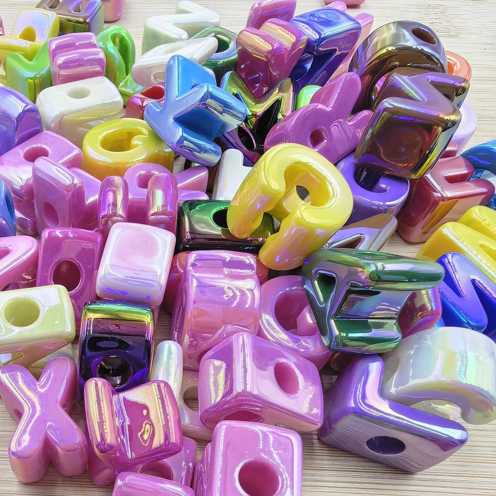 Alphabet Letters Shape Acrylic Beads