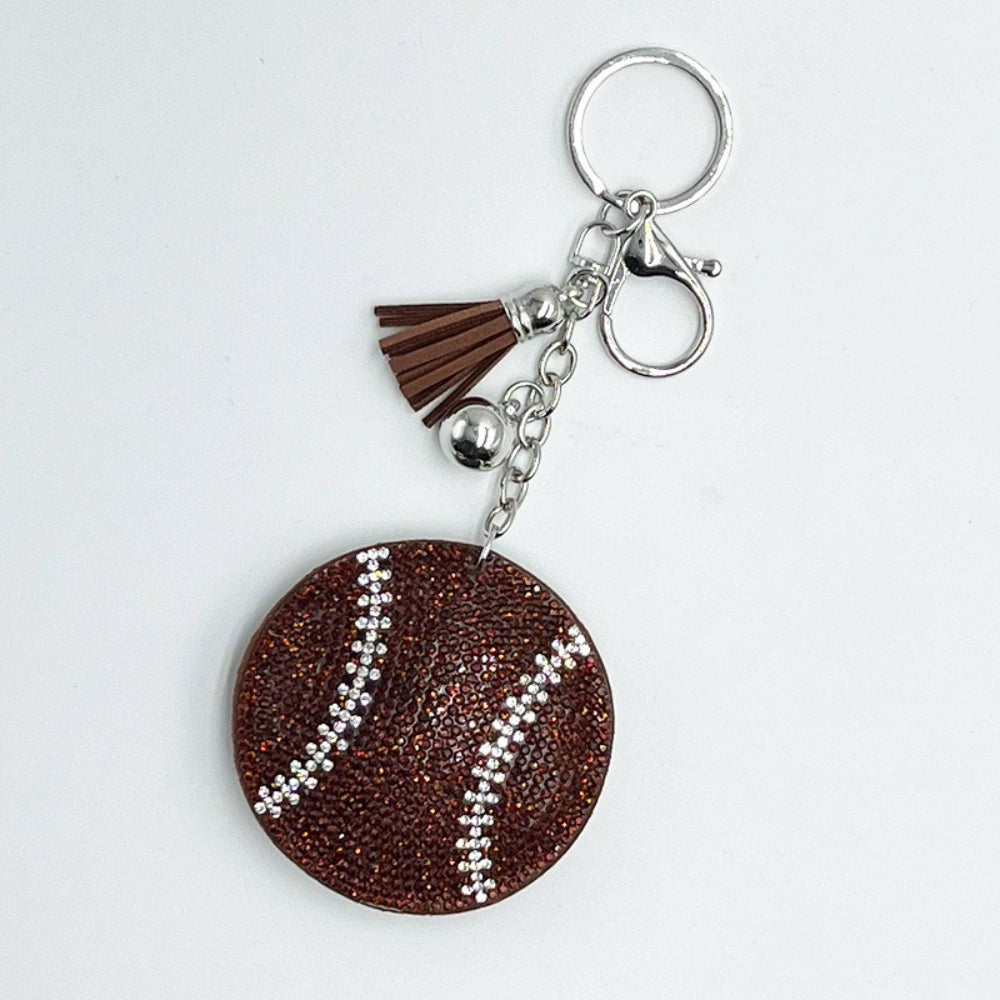 Baseball Rhinestone Keychain for DIY